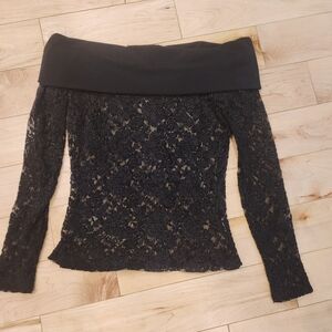 Le Chateau Black Lace Top